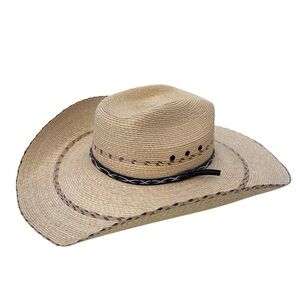 Bullhide straw cowboy hat cowgirl western country festival tan brown